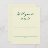 Yellow and Green Simple RSVP Card (Vorne/Hinten)