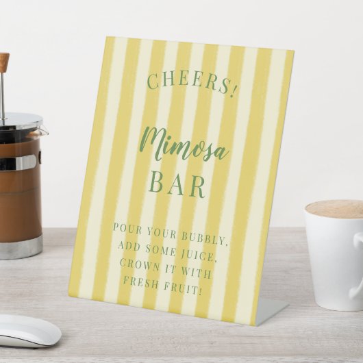 Yellow and Green Summer Bachelorette Sockelschild (In SItu)