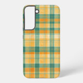 Yellow and Green Tartan Plaid Pattern Samsung Galaxy Hülle (Rückseite)