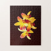 Yellow and Maroon Orchids Brassolaeliocattleya Puzzle (Vertikal)