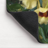 Yellow and Maroon Orchids Elegante Mousepad (Ecke)