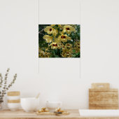 Yellow and Maroon Orchids Elegante Poster (Küche)