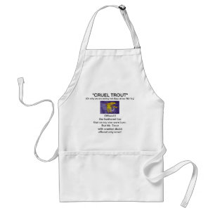 "Yellow and Orange Wet Fly-Cruel Trout"  Apron Schürze