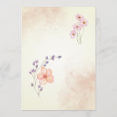 Yellow and Pink Floral Wedding Program Programm (Rückseite)