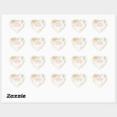 Yellow and Pink Floral Wedding Sticker (Blatt)