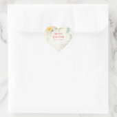 Yellow and Pink Floral Wedding Sticker (Tasche)