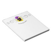 Yellow and Purple Pansy Personalized Notepad Notizblock (angewinkelt)