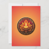 Yellow and Red Diwali Celebration Einladung (Rückseite)