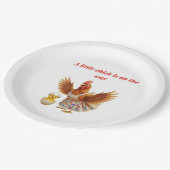 Yellow And Red Farm animal baby shower Pappteller (Schrägansicht)