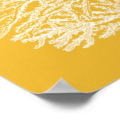 Yellow and White Coral Poster (Ecke)