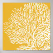 Yellow and White Coral Poster (Vorne)