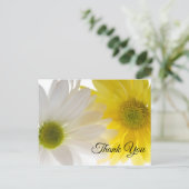 Yellow and White Daisies Danke Postkarte (Stehend Vorderseite)