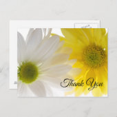 Yellow and White Daisies Danke Postkarte (Vorne/Hinten)