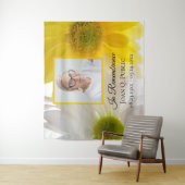 Yellow and White Daisies Funeral Memorial Wandteppich (Beispiel)