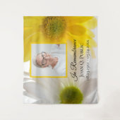 Yellow and White Daisies Funeral Memorial Wandteppich (Vorderseite)