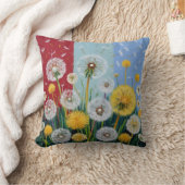 Yellow and White Dandelions  Kissen (Decke)