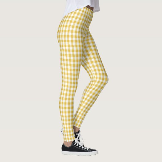 Yellow and White Gingham Leggings (Rechts)