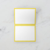 Yellow and white papado picado Kinderdusche Dankeskarte (Innenseite)