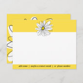 Yellow and White Whimsical Daisy Social Danke (Vorne/Hinten)