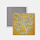 Yellow Angel Art Magnet (Vorderseite/Rückseite)