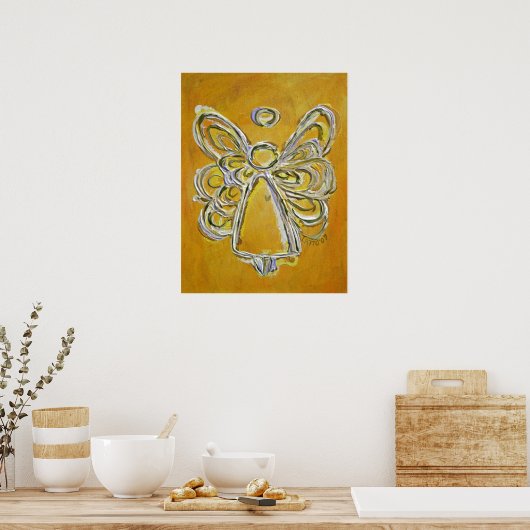 Yellow Angel Poster Art Print (Küche)