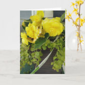Yellow Angel Wing Begonias, denken Sie an Sie Karte (Gelbe Blume)