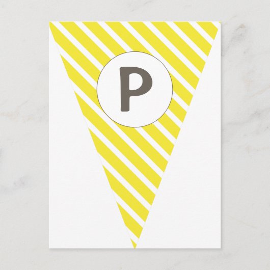 Yellow angepasste Flag-Bunting Postkarte (Vorderseite)