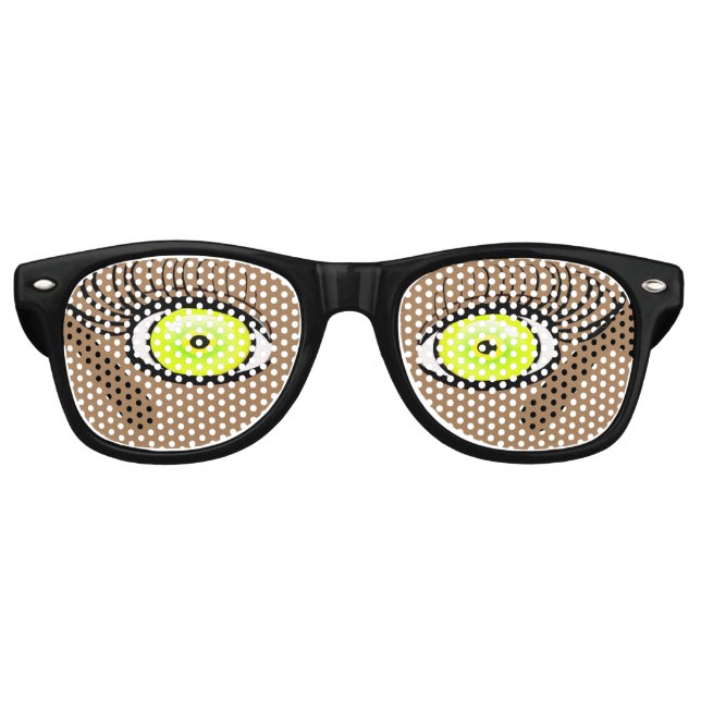 Yellow Animal Eyes Glasses Sonnenbrille (Vorderseite)
