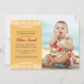 Yellow Annaprashana Erste Reisfeier Einladung (Vorderseite)
