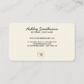 Yellow Apiarist Logo Gold Bumble Bee Honeycomb Visitenkarte (Rückseite)