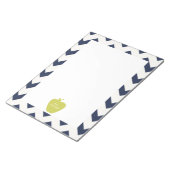 Yellow Apple Navy Zickzack Teacher Notizblock (angewinkelt)