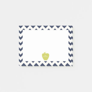 Yellow Apple Navy Zickzack Teacher Post-it® Notes Post-it Klebezettel