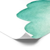 Yellow Aqua Hot Air Balloons Babydusche Willkommen Poster (Ecke)