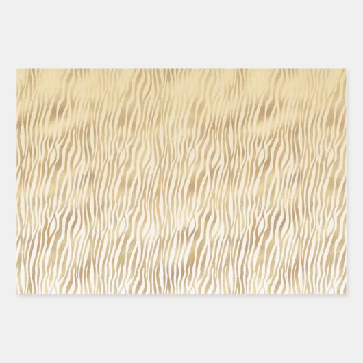 Yellow Aqua Ombre Gold Zebra Print Geschenkpapier Set (Vorderseite 2)