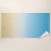 Yellow Aqua Ombre Strandtuch (Vorderseite)