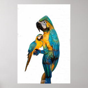 Yellow Ara von Johannes Stötter Poster