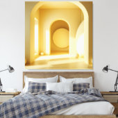 Yellow Arch Geometry Leinwanddruck (Insitu (Schlafzimmer))