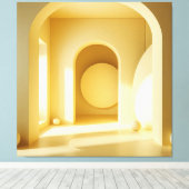 Yellow Arch Geometry Leinwanddruck (Insitu (Holzboden))