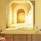 Yellow Arch Geometry Leinwanddruck (Insitu (Wohnzimmer))