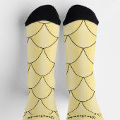 Yellow Art Deco Design Socks Socken (Oben)