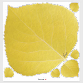 Yellow Aspen Leaf #5 Aufkleber