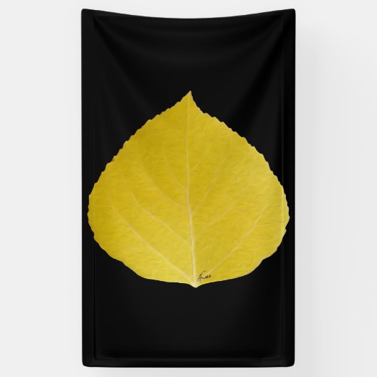 Yellow Aspen Leaf #5 Banner (Vertikal)