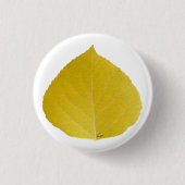 Yellow Aspen Leaf #5 Button (Vorderseite)