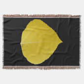 Yellow Aspen Leaf #5 Decke (Vorderseite)
