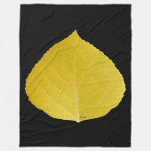 Yellow Aspen Leaf #5 Fleecedecke (Vorderseite)