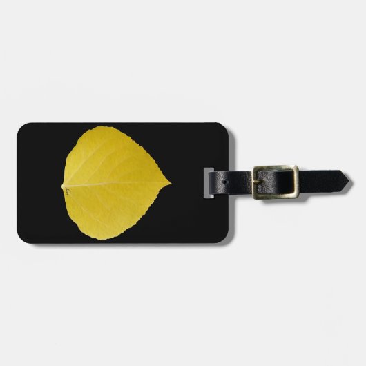 Yellow Aspen Leaf #5 Gepäckanhänger (Vorderseite horizontal)