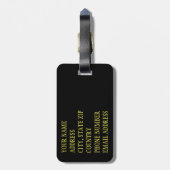 Yellow Aspen Leaf #5 Gepäckanhänger (Rückseite vertikal)