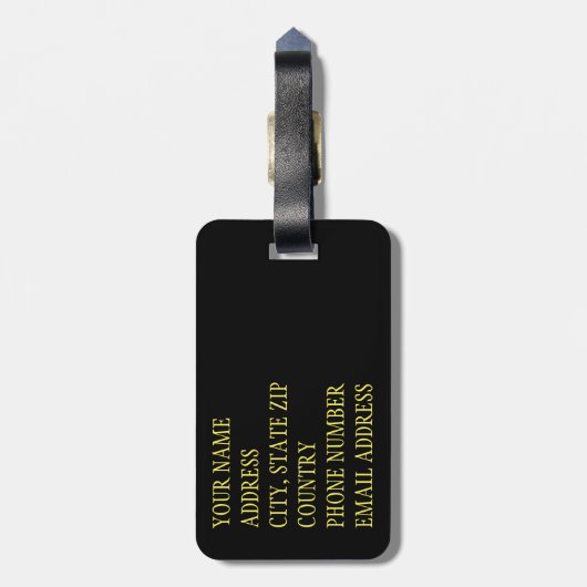 Yellow Aspen Leaf #5 Gepäckanhänger (Rückseite vertikal)