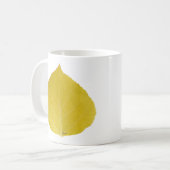 Yellow Aspen Leaf #5 Kaffeetasse (Vorderseite Links)