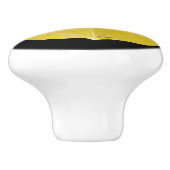 Yellow Aspen Leaf #5 Keramikknauf (Seitenansicht)